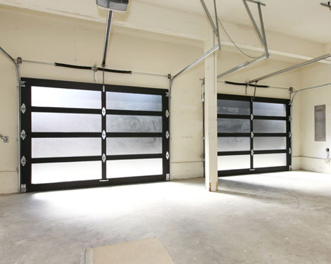 Glass garage door Newport